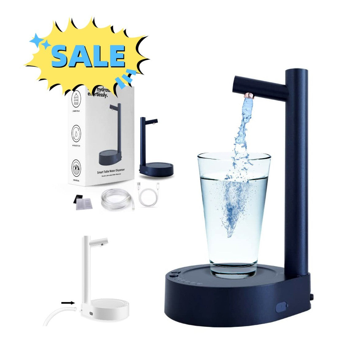 Desk Dispenser Electric Water Bottle Dispenser Rechargeable Water Dispenser
